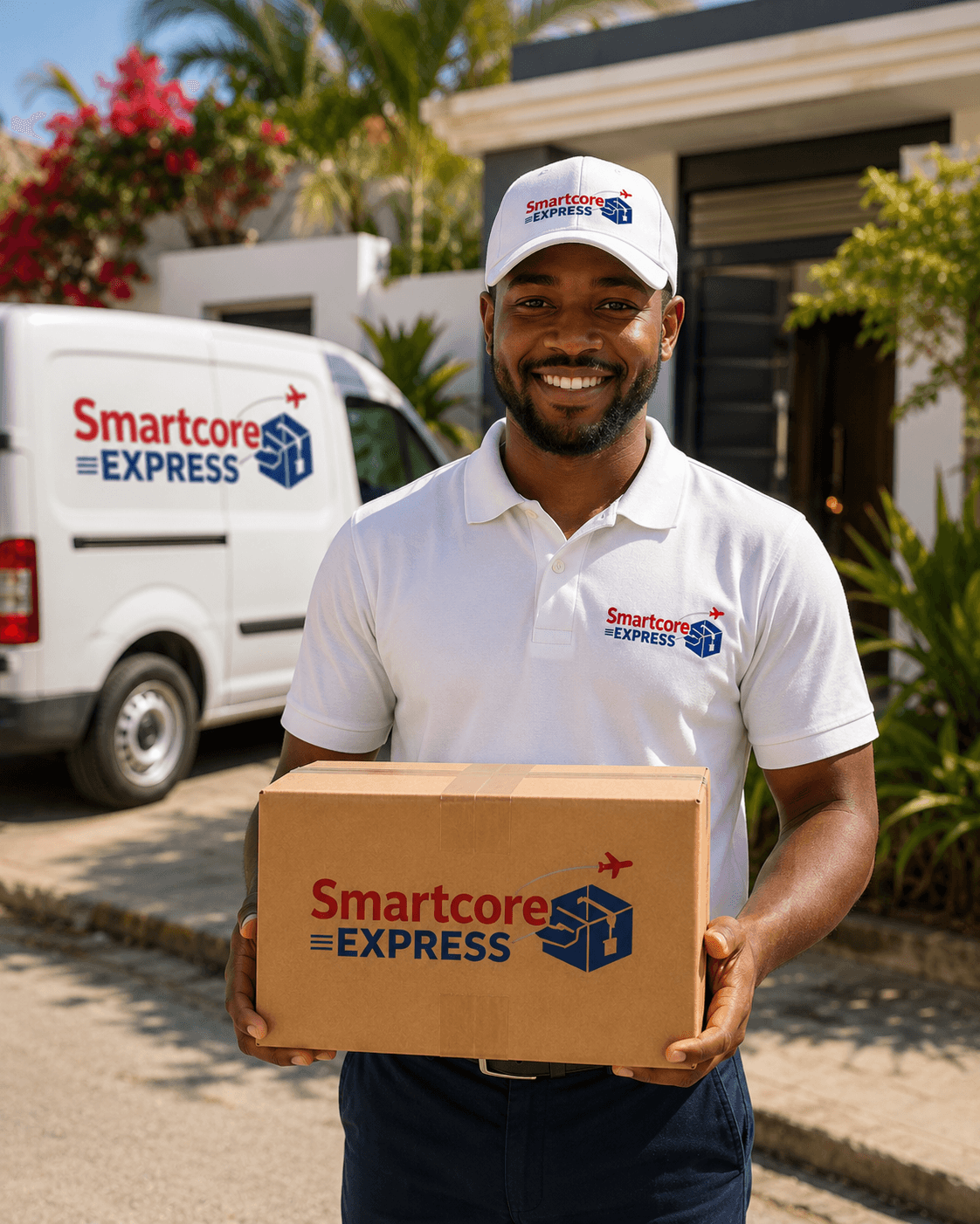 Livreur Smartcore Express avec un colis